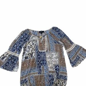 NWOT NAÏF Women’s Patchwork Printed Top. S